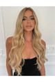 Latte Blonde - Deluxe 20" Silk Seamless Clip In Human Hair Extensions 200g